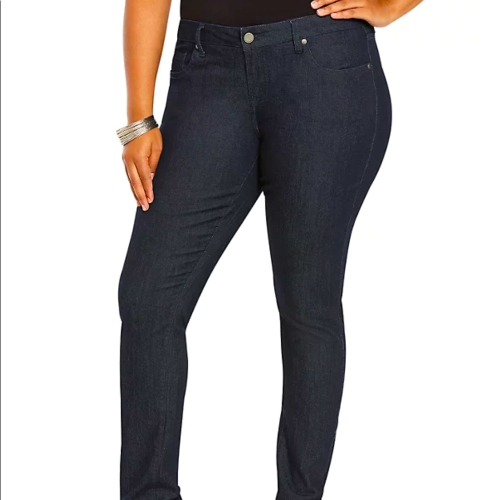 Torrid Curvy Skinny Denim Jeans - Dark Wash